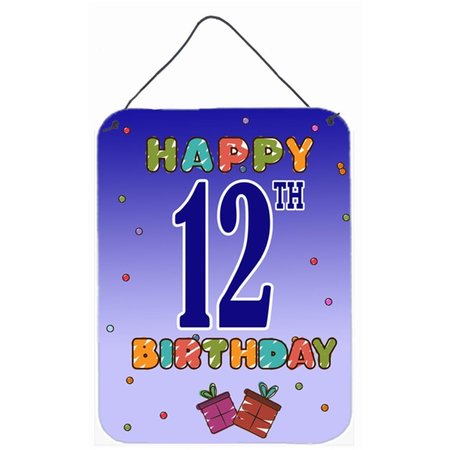 CAROLINES TREASURES Happy 12Th Birthday Wall and Door Hanging Prints CJ1103DS1216